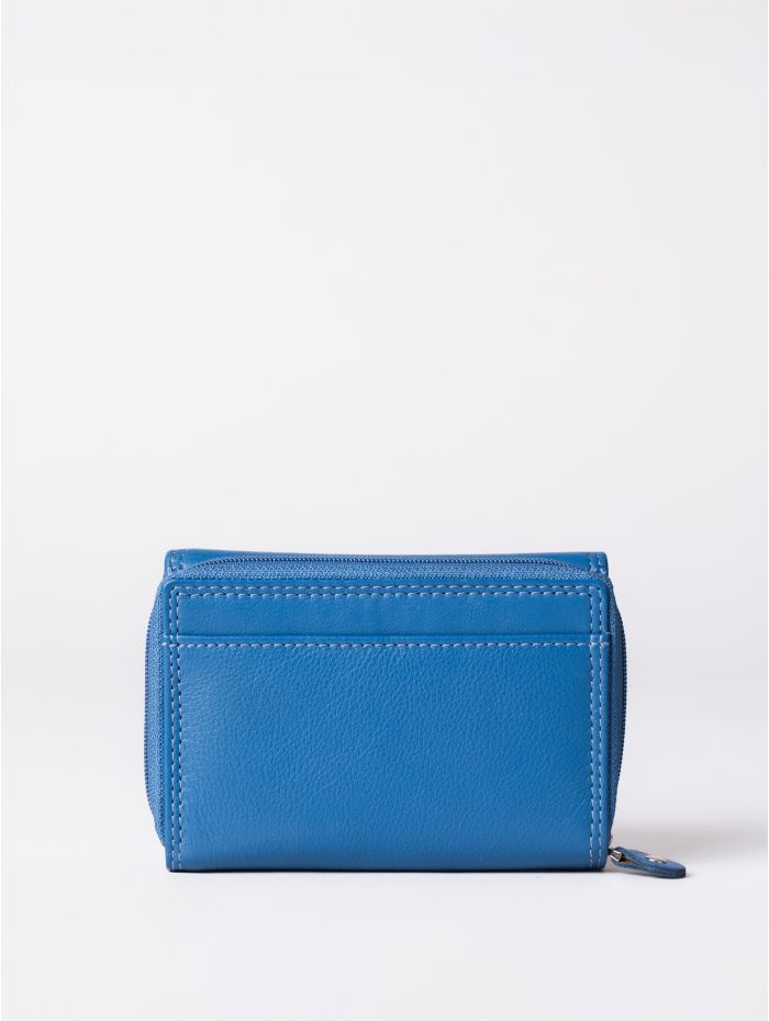 Small Leather Purse in Blue