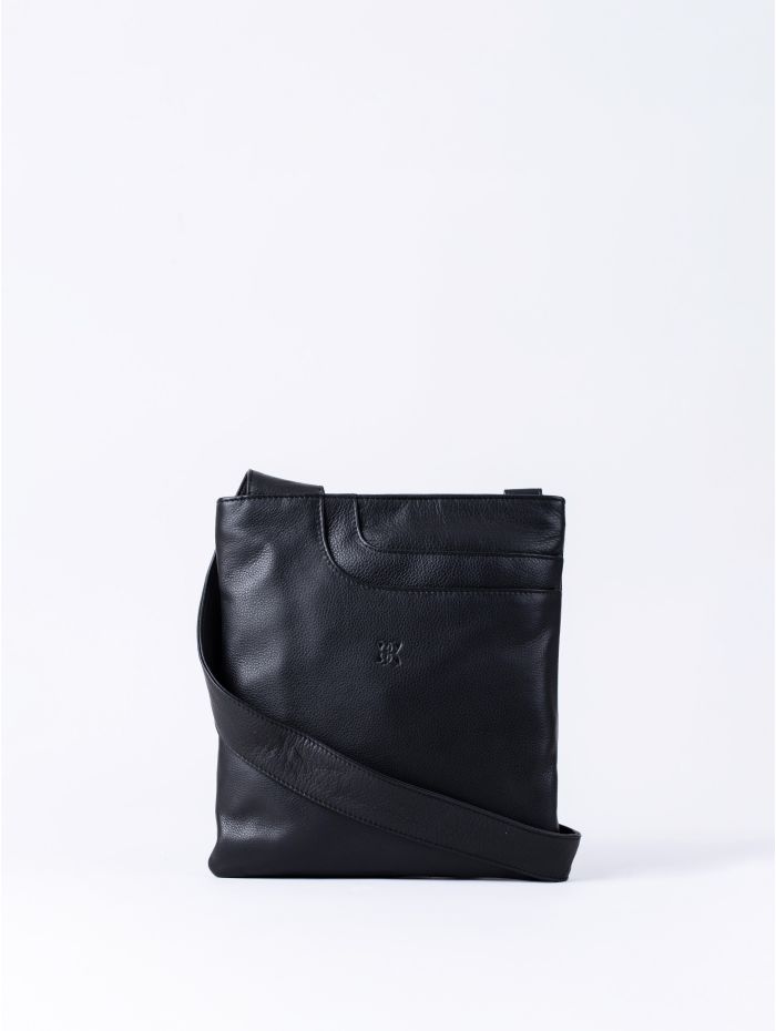 Allerdale Leather Cross Body Bag in Black | Lakeland Leather