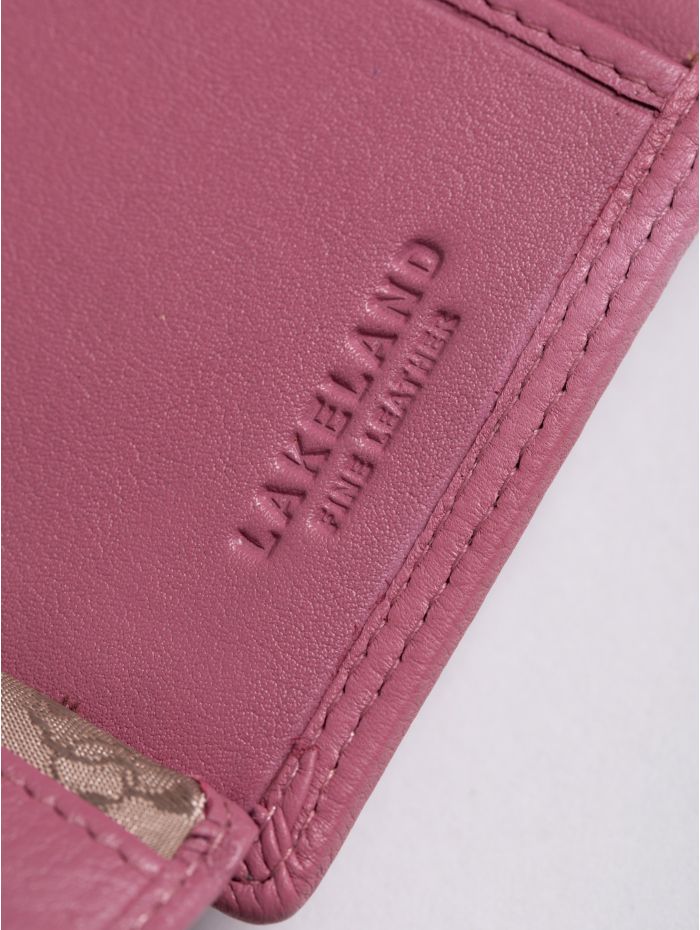 Small Leather Tab Purse in Mauve