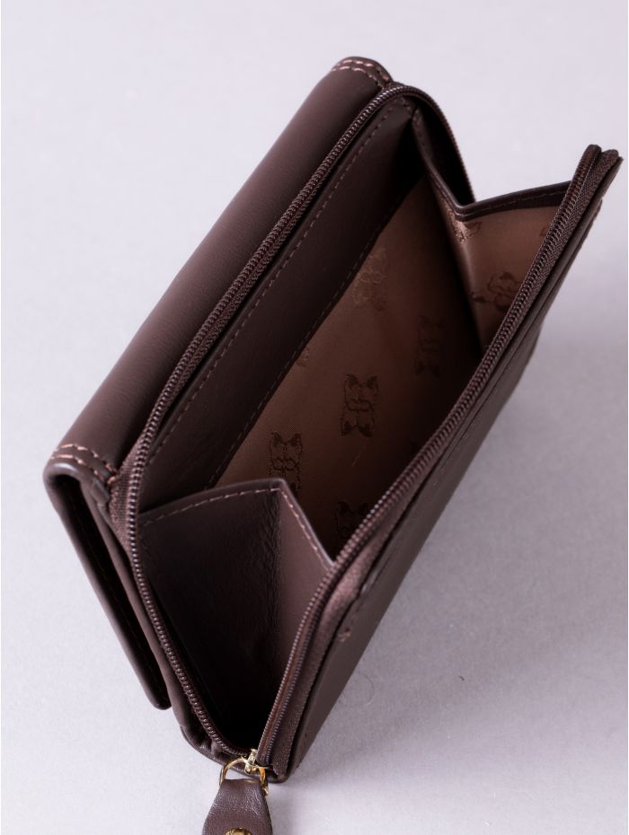 Small Leather Purse in Brown