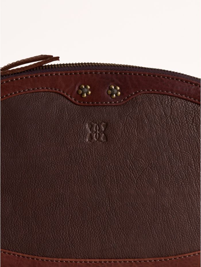 Hartsop Zip Leather Cross Body Bag in Brown