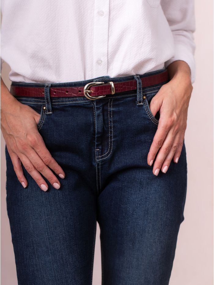 Kirkby Leather Belt in Oxblood