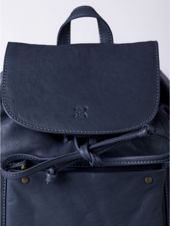 Harstone Leather Backpack in Blue