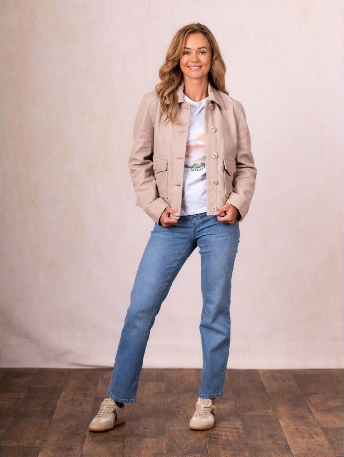 Milly Placement Print T-Shirt in White