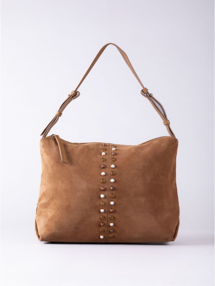 Lakeland Leather Buttermere Suede Hobo Bag in Tan Lakeland Leather