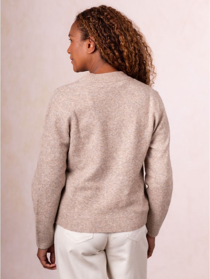 Juniper Wool Blend Cardigan in Oatmeal