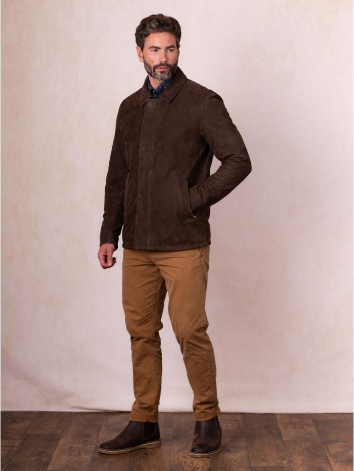 Silloth Leather Jacket in Brown