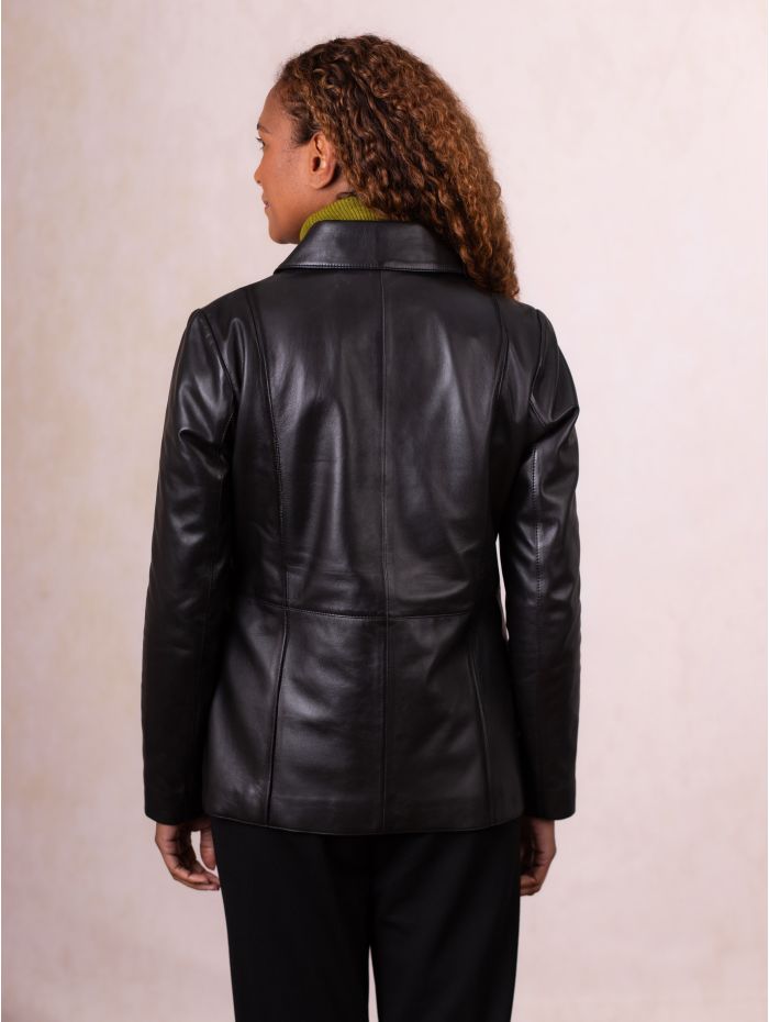 Mawbray Collared Leather Jacket in Black | Lakeland Leather