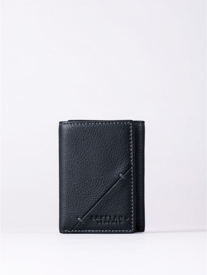 Allerdale Leather Tri-Fold Wallet in Black