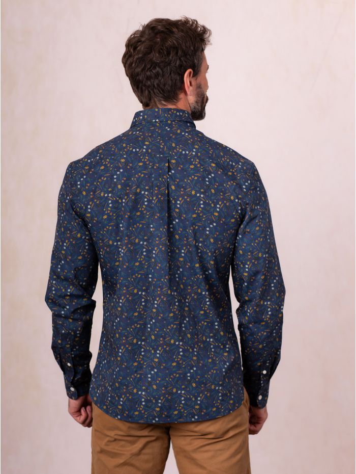 Ambleside Cotton Shirt in Navy