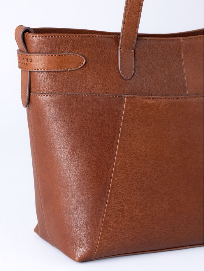 Newby Leather Tote Bag in Tan