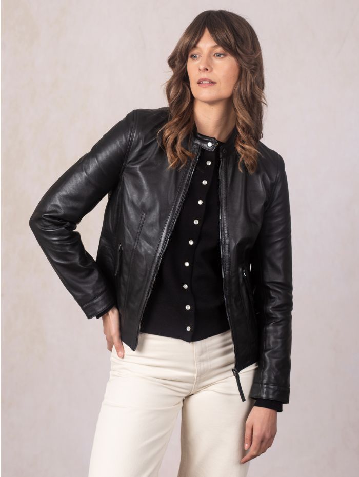 Threlkeld Leather Jacket in Black