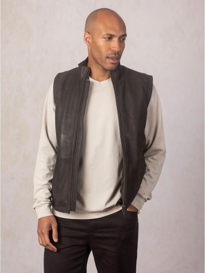 Men Swat leather vest/Swat Gilet de moto en cuir véritable - Escape Moto Gears