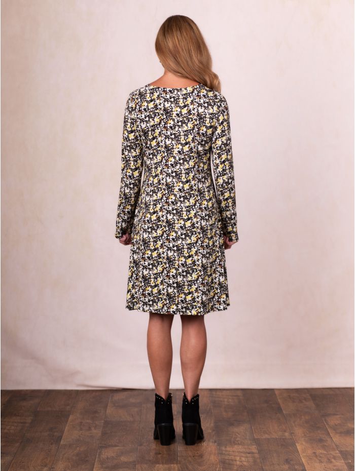 Mesa Knee Length Dress in Mustard