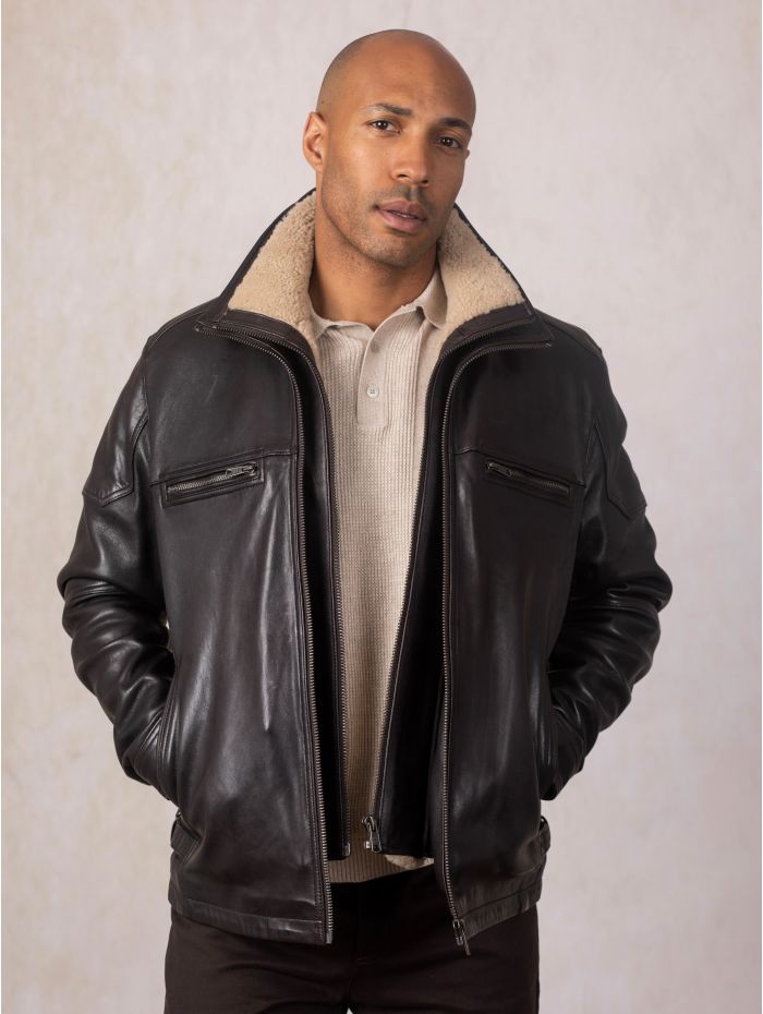Gosforth Leather Coat in Brown | Lakeland Leather