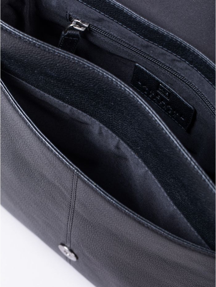 Crummock Leather Cross Body Bag in Black
