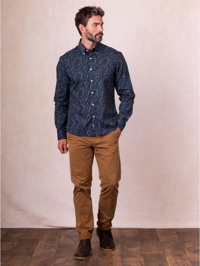 Ambleside Cotton Shirt in Navy