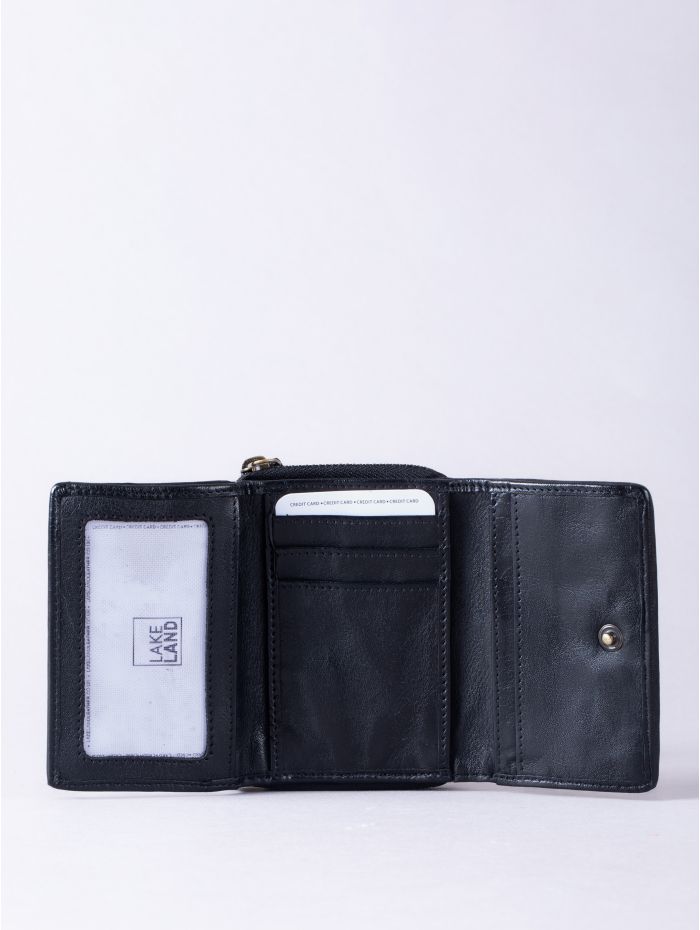 Wreay Small Leather Purse in Black