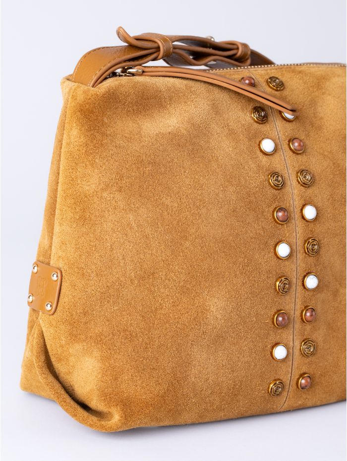 Buttermere Suede Cross Body Bag in Cognac