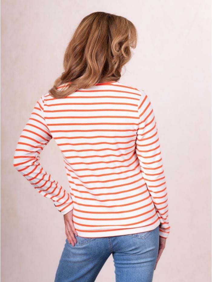 Everly Striped Top in Orange