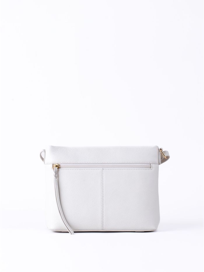 Wasdale Leather Cross Body Bag in Off White