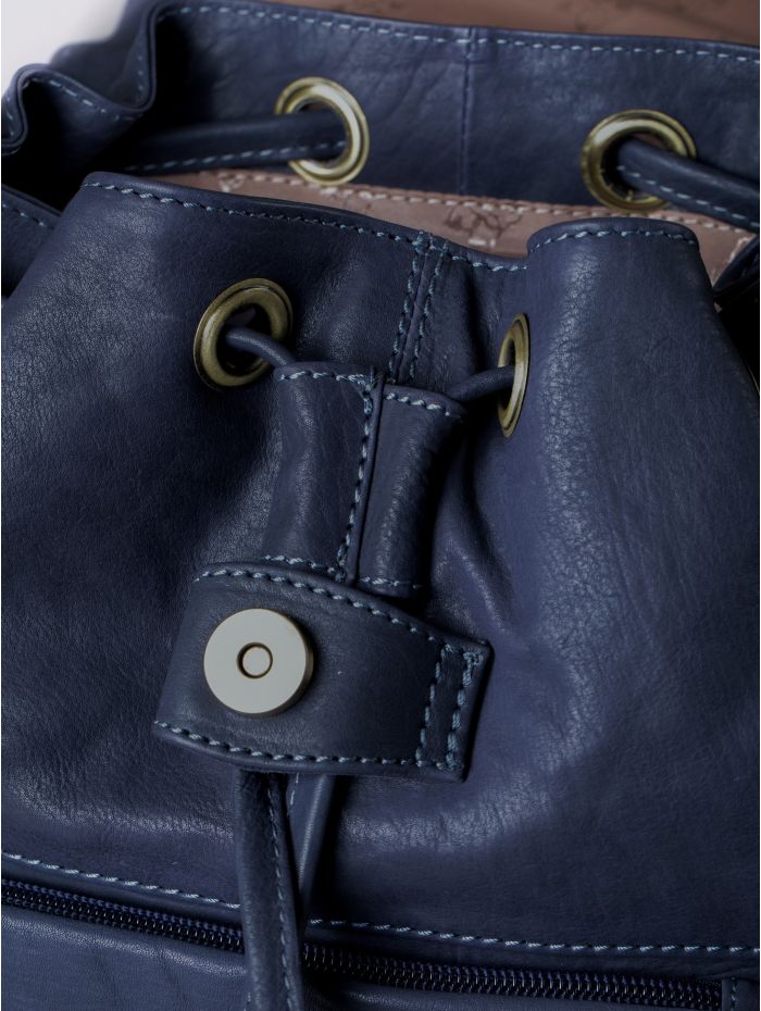 Harstone Leather Backpack in Blue