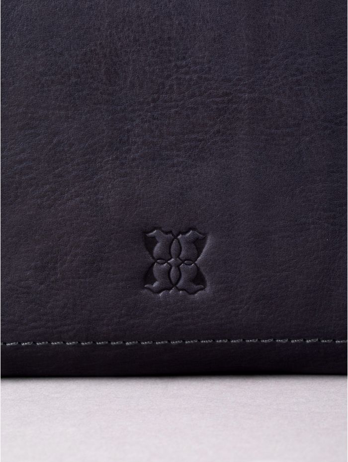Harstone Large Leather Cross Body Bag in Blue