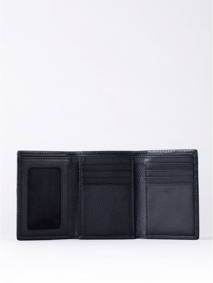 Allerdale Leather Tri-Fold Wallet in Black