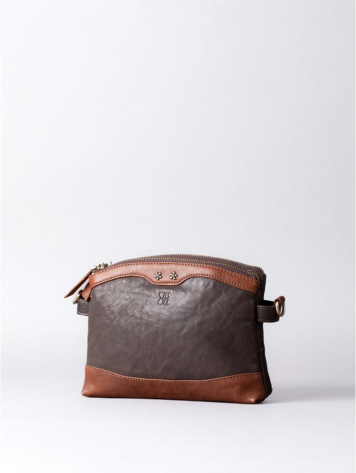 Hartsop Zip Leather Cross Body Bag in Brown | Lakeland Leather