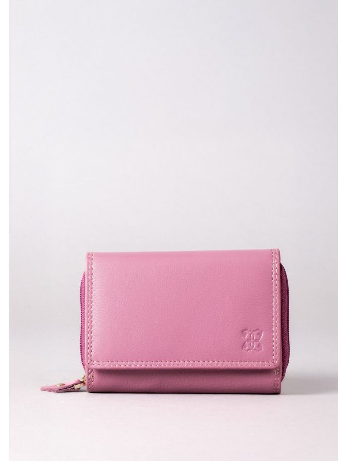 Small Leather Purse in Mauve
