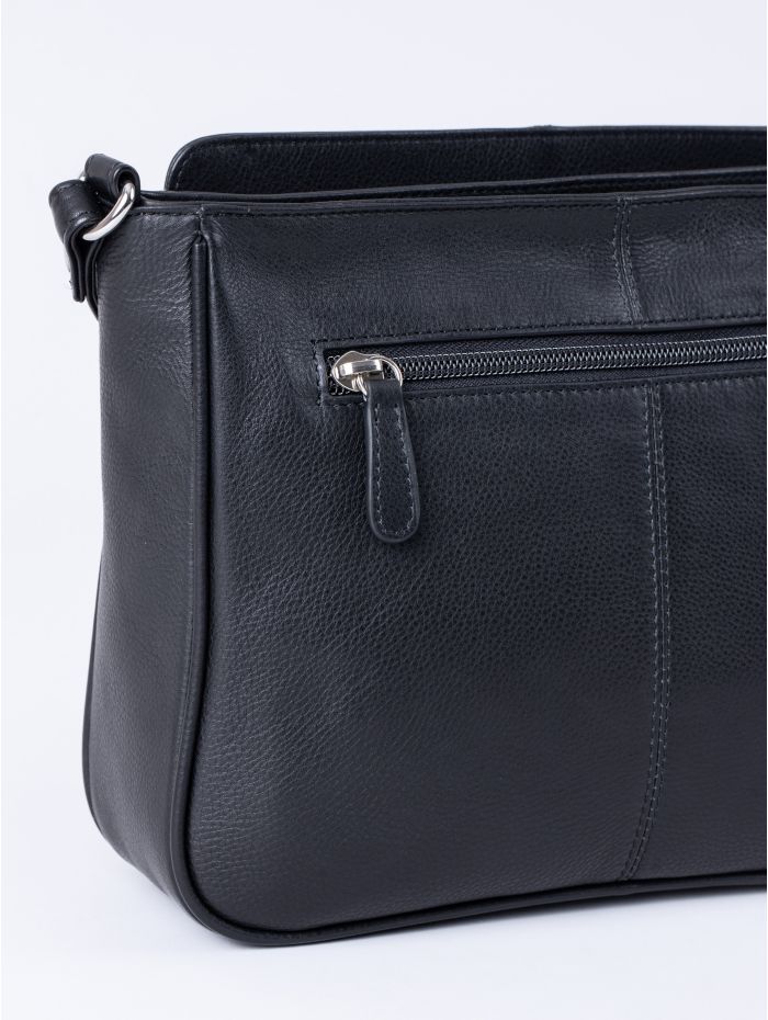 Ambleside Leather Cross Body Bag in Black