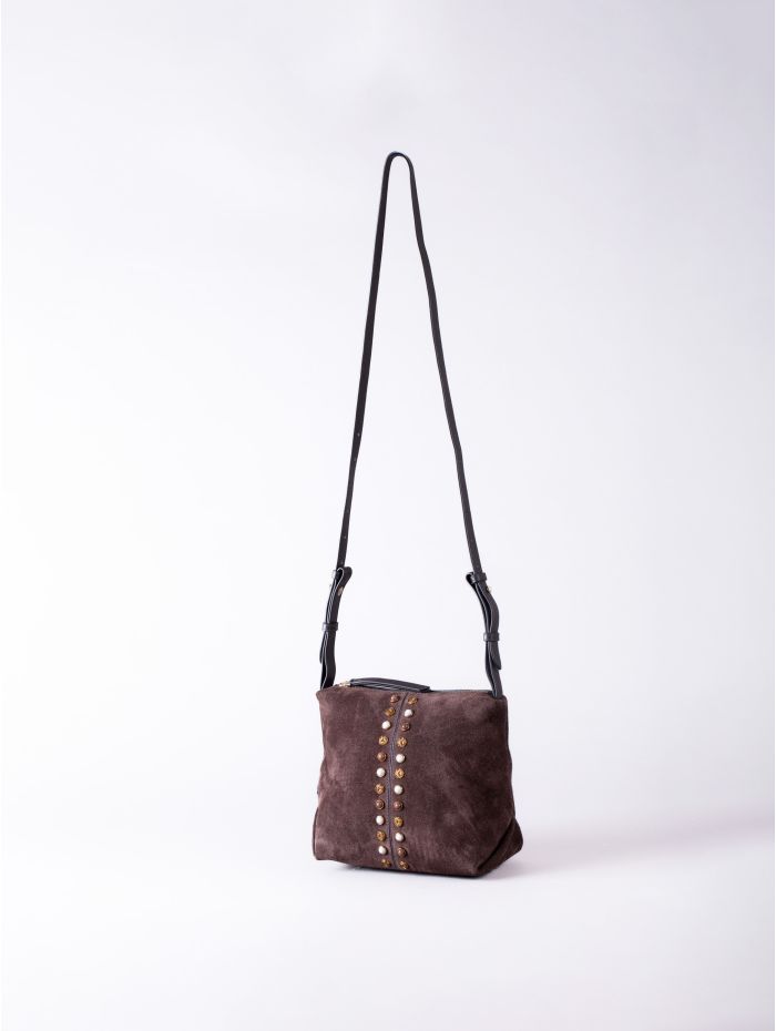 Buttermere Suede Cross Body Bag in Chocolate Brown