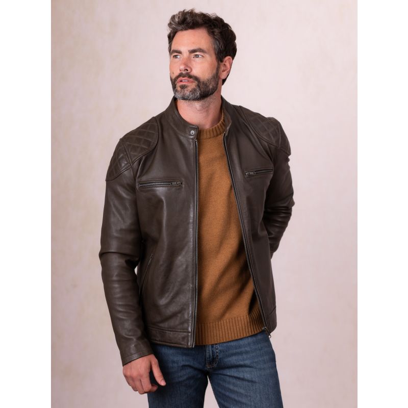 最終値下げépine leather jacket brown レザージャケット Stonecroft Leather Jacket in Olive | Lakeland Leather