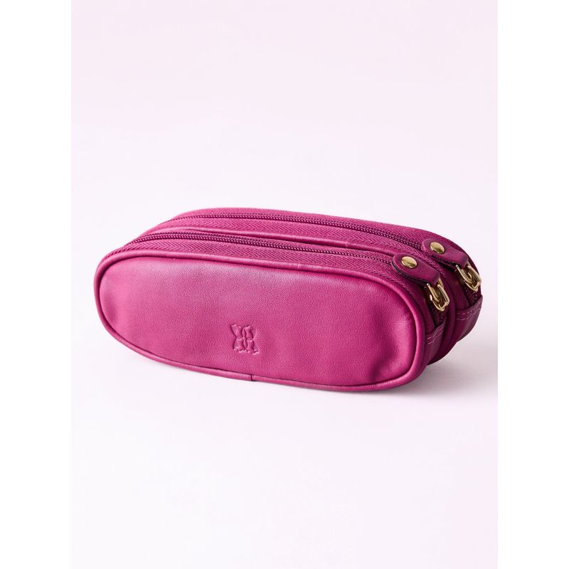 Double Glasses Case Bold Cranberry