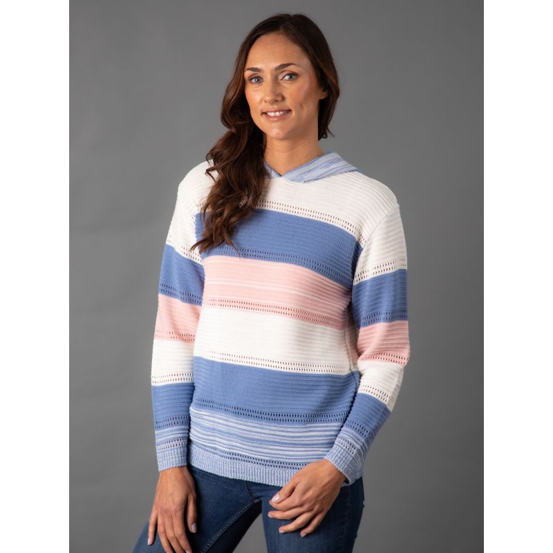 Wanda Striped Knitted Hoodie