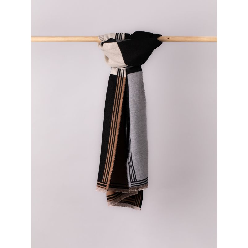 Zara Block Print Scarf Camel
