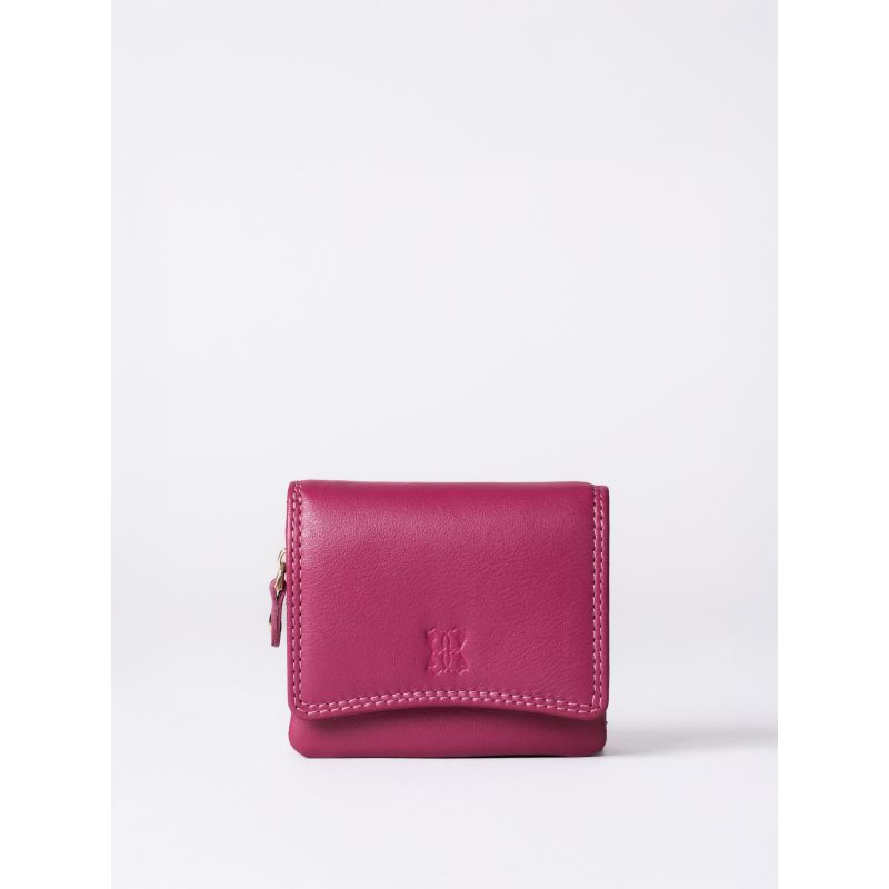 Small Flapover Purse Cranberry