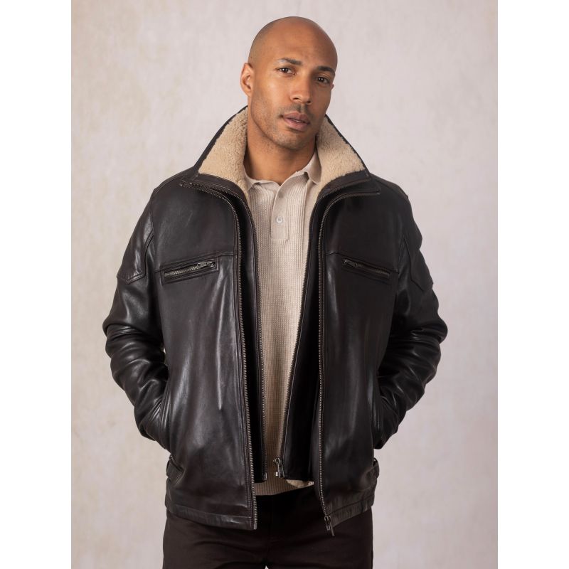 Gosforth Leather Coat in Brown | Lakeland Leather