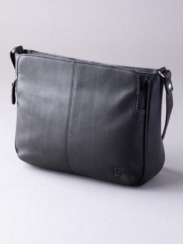 Lakeland Leather Ambleside Leather Cross Body Bag in Black
