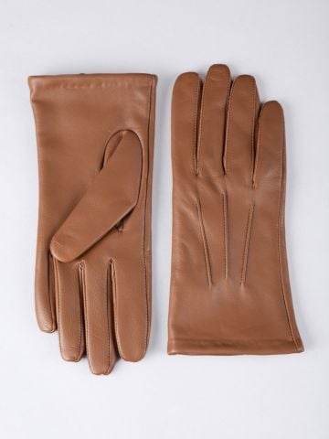 Lakeland Leather Becky II Classic Leather Gloves in Cork