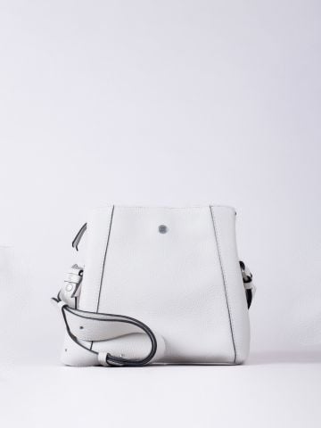 Lakeland Leather Crosby Compact Leather Cross Body Bag in Ivory