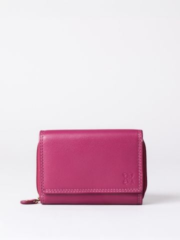 Lakeland Leather Small Leather Purse in Cranberry Pink