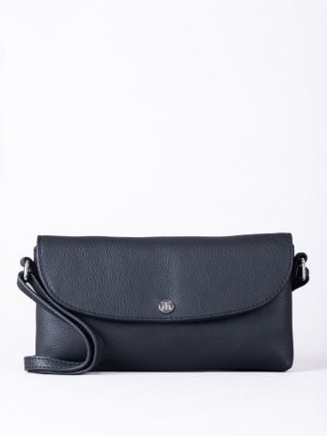 Lakeland Leather Tawns Leather Mini Flapover Bag in Black
