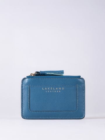 Lakeland Leather Tarraby Leather Coin and Card Holder in Legion Blue