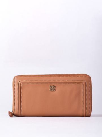 Lakeland Leather Icon Large Leather Zip Purse in Tan