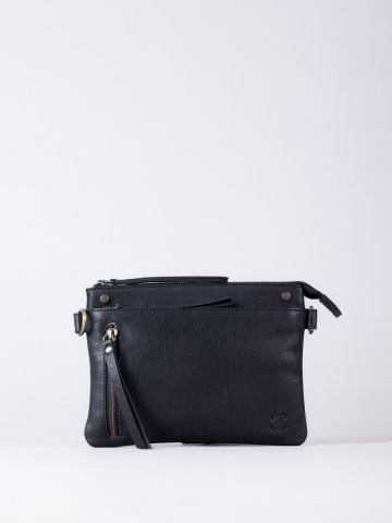 Lakeland Leather Harstone Mini Leather Cross Body Bag in Black