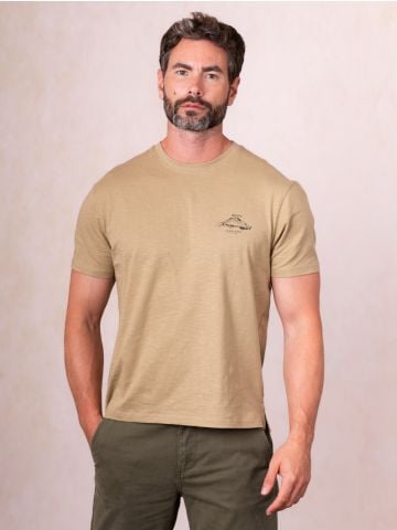 Lakeland Leather Scafell Pike Cotton T-Shirt in Stone