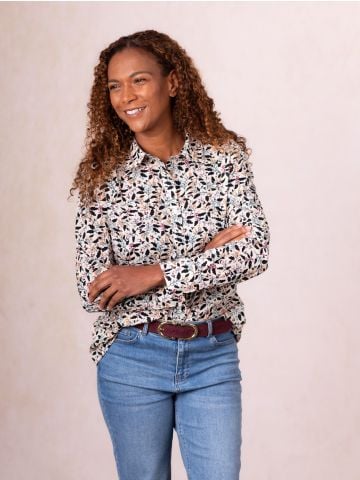 Lakeland Leather Lark Cotton Shirt in Beige