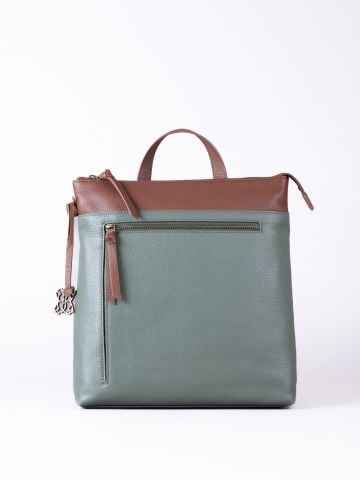 Lakeland Leather Beetham Leather Backpack in Lichen Green