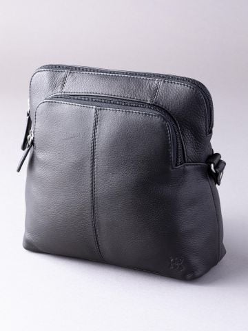 Lakeland Leather Raven Leather Cross Body Bag in Black